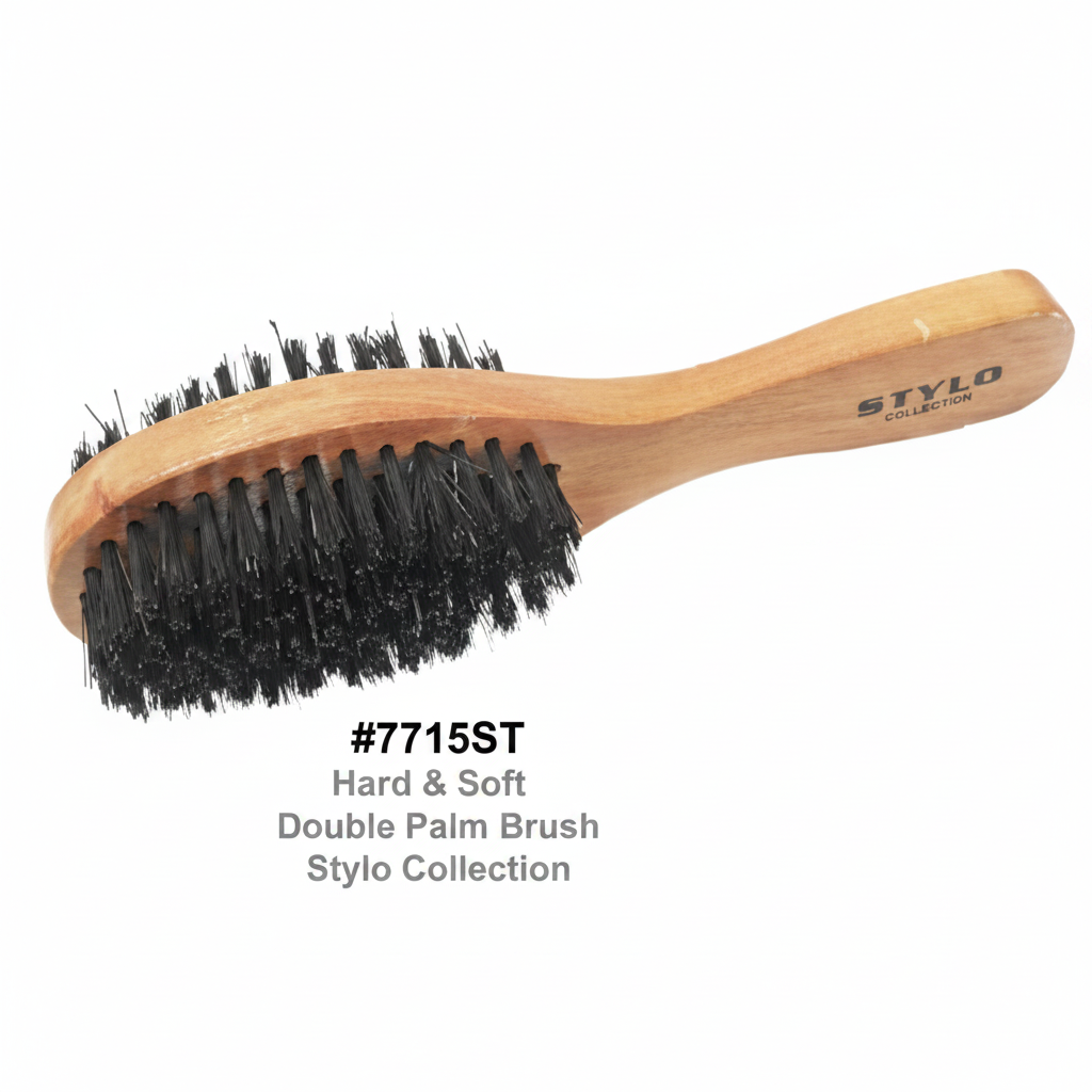 #7715ST Hard & Soft Double Palm Brush - Stylo Collection