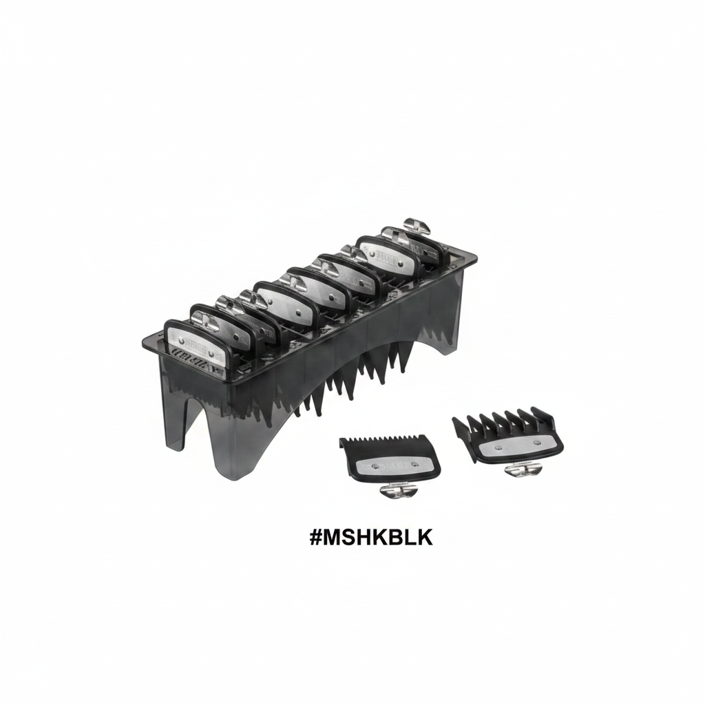 Professional Black Clipper Attachment Guard Set MSHKBLK