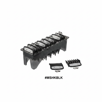 Professional Black Clipper Attachment Guard Set MSHKBLK