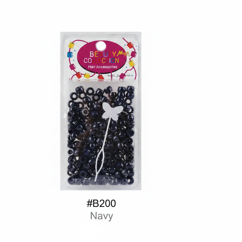 Beauty Magic Collection Hair Beads #B200 Navy Blue