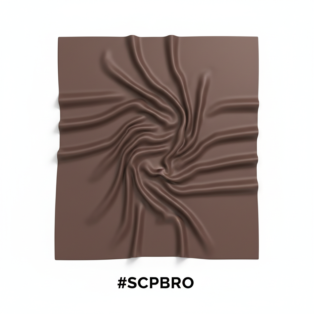 Silky Plain Scarf 90x90cm Brown #SCPBRO