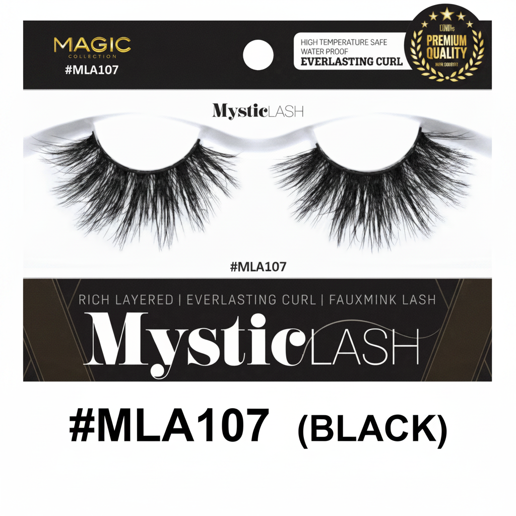 Magic Collection MysticLash #MLA107 3D Faux Mink Eyelash – Black