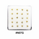 Gold Heart & Triangle Nose Studs #N07G
