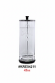 42oz Marvy Clear Glass Sanitiser Disinfectant Jar with Black Lid and Base #KRE54211
