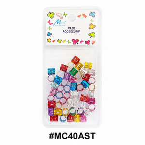 Murry Collection #MC40AST Assorted Multicolour Open Filigree Rectangular Dreadlock Cuffs