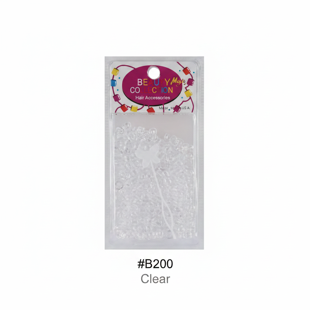 Beauty Magic Collection Hair Beads #B200 Clear