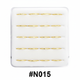 Gold Striped Nose Pins Display Box #N015