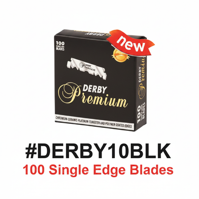 Derby Premium 100 Single Edge Blades #DERBY10BLK