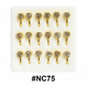 Gold Heart Crystal Rhinestone Nose Studs with Hook #NC75