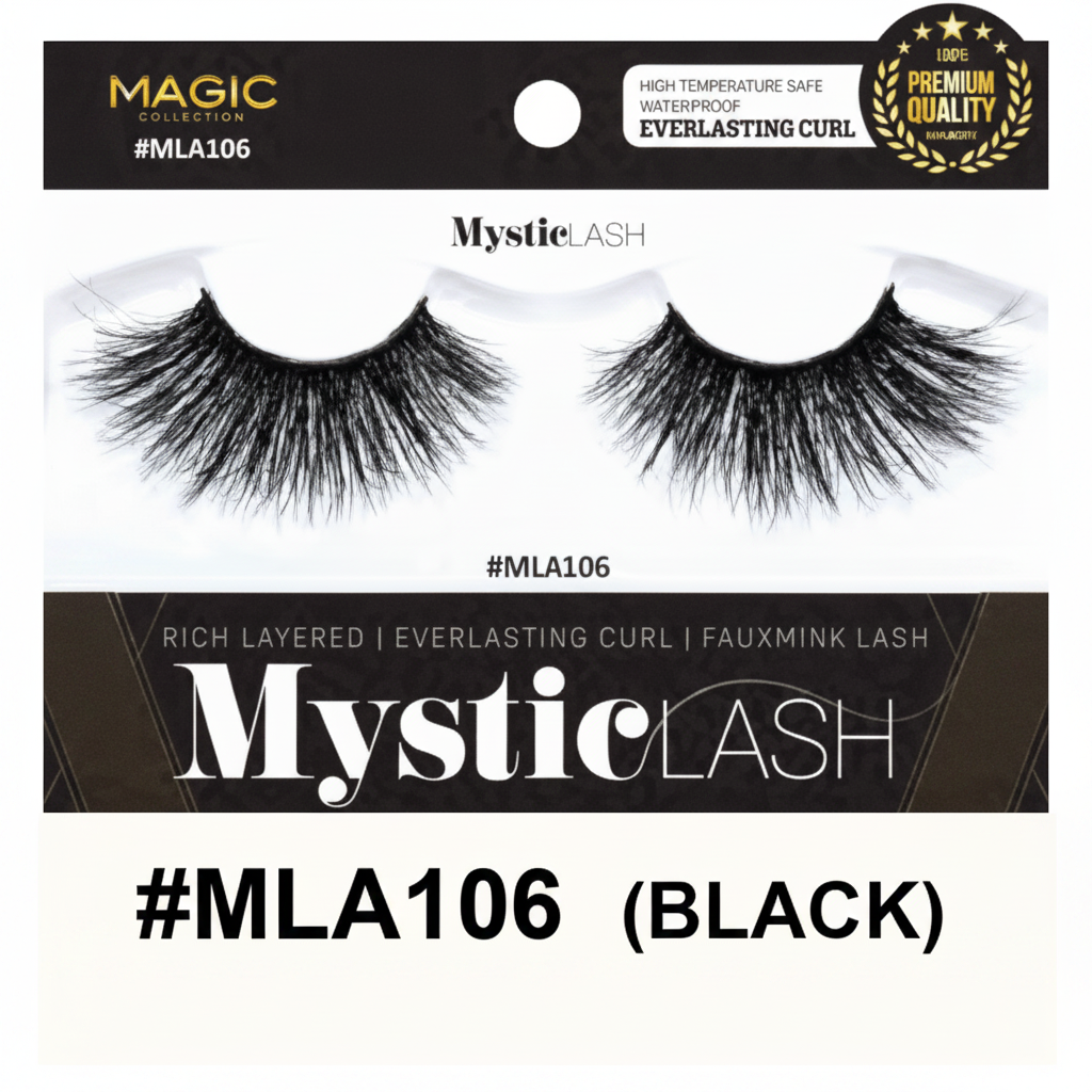 Magic Collection MysticLash #MLA106 3D Faux Mink Eyelash – Black
