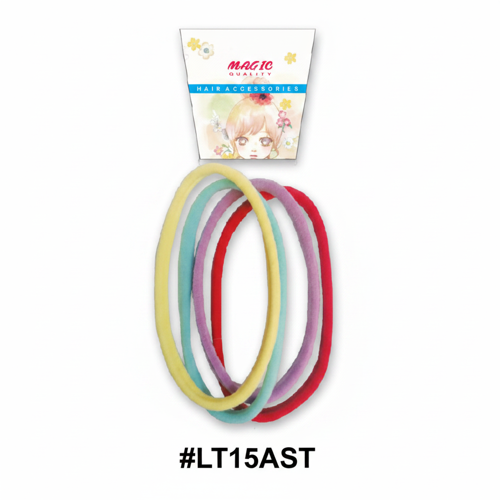 Magic Collection Large Loop Hair Ties 4pc Assorted Colours #LT15AST
