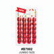Jumbo Size Metallic Red Bubble Hair Beads 24pcs #B7002