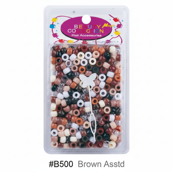 Beauty Magic Collection Hair Beads Brown Assorted #B500