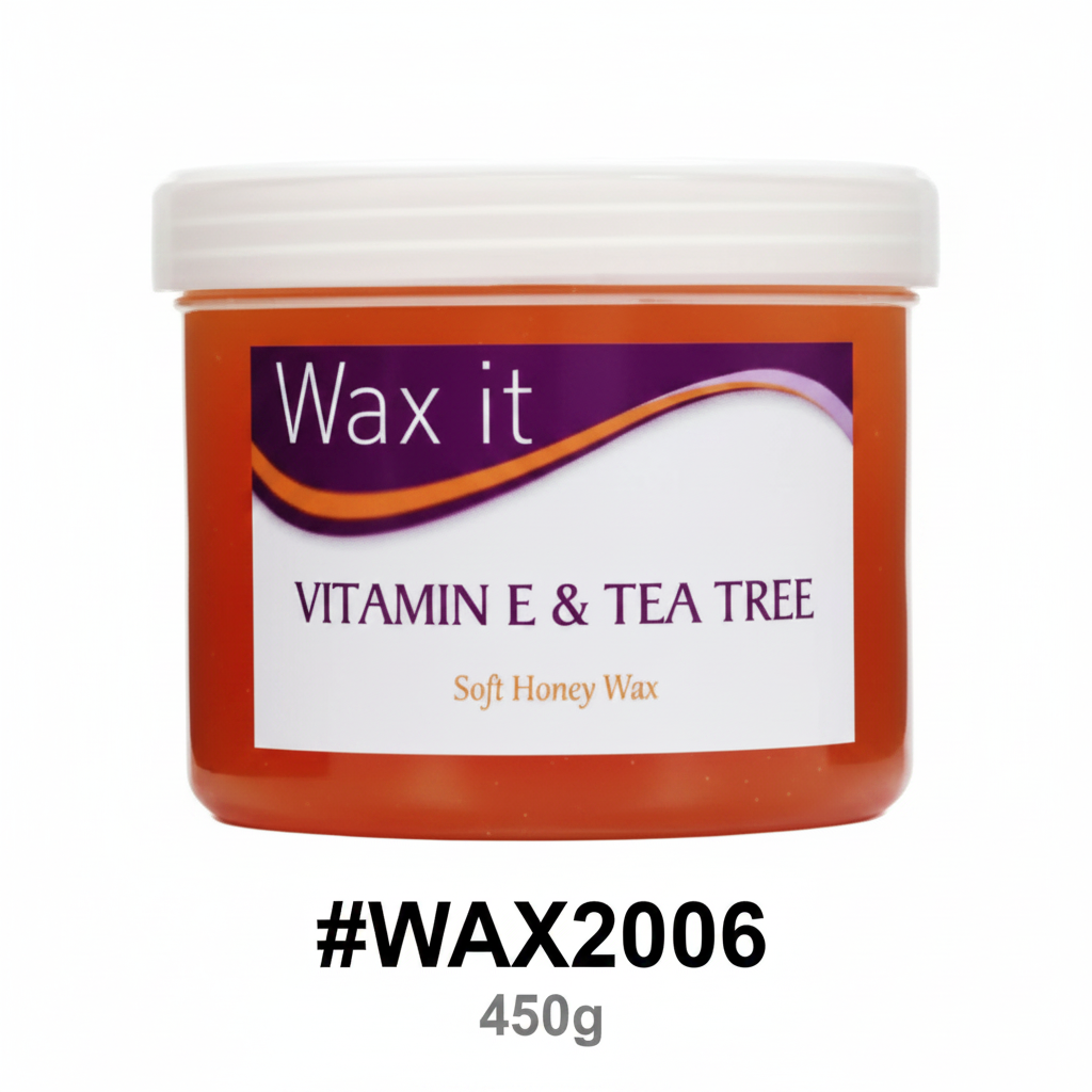 Wax It Vitamin E & Tea Tree Soft Honey Wax 450g #WAX2006