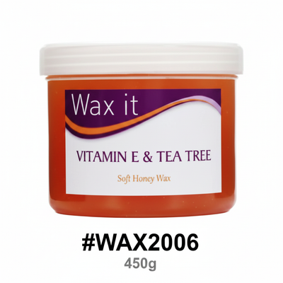 Wax It Vitamin E & Tea Tree Soft Honey Wax 450g #WAX2006