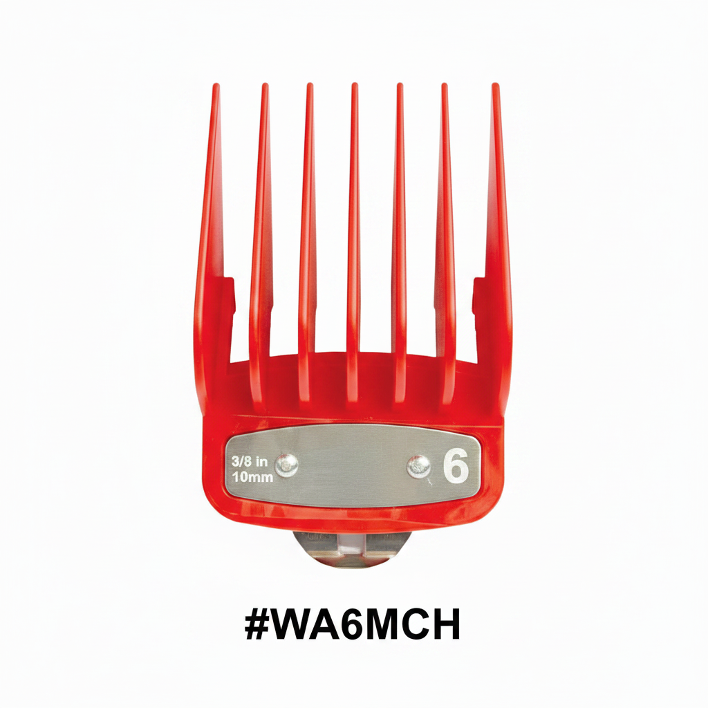 Wahl Metal Attachment Comb Red 6 3/8 inch WA6MCH