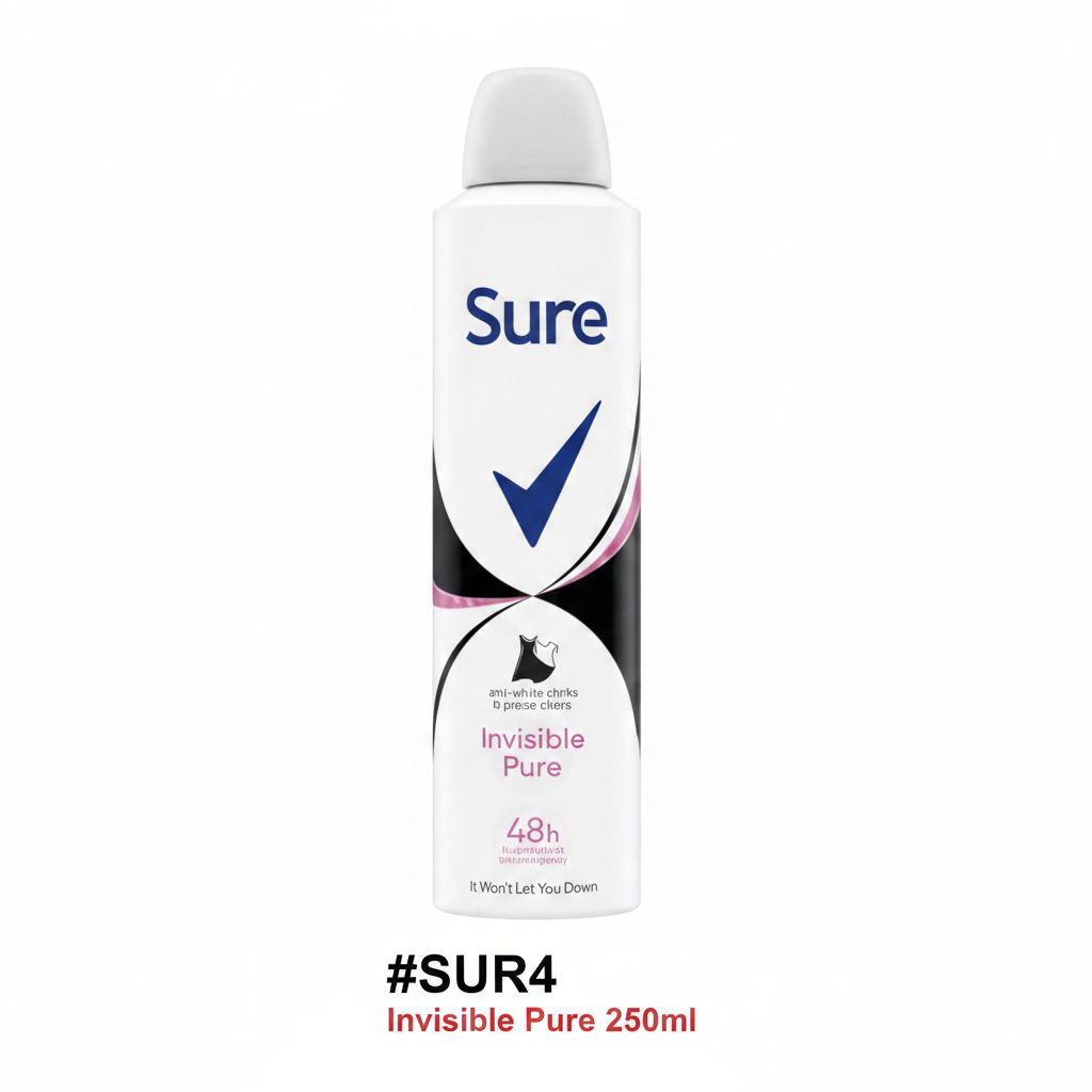 Sure Invisible Pure Anti-Perspirant Deodorant Body Spray 250ml #SUR4