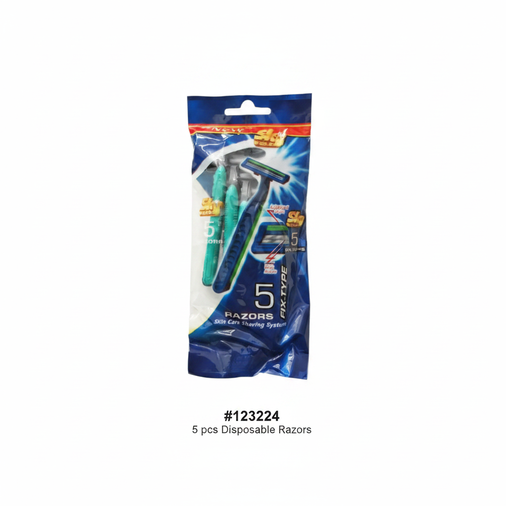 Fix-Type Skin Care Shaving System Disposable Razors Pack of 5 #123224