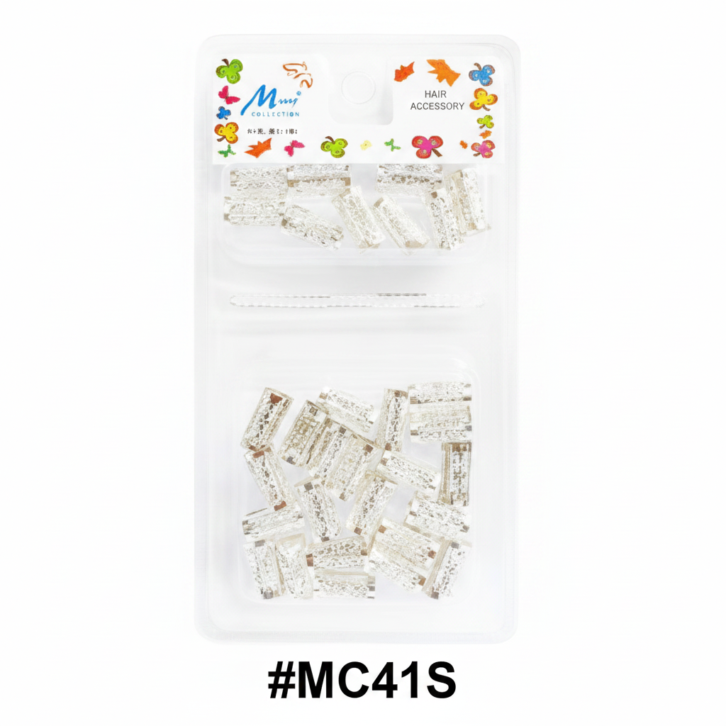 Murry Collection #MC41S Silver Filigree Open Rectangular Dreadlock Cuffs with lattice pattern