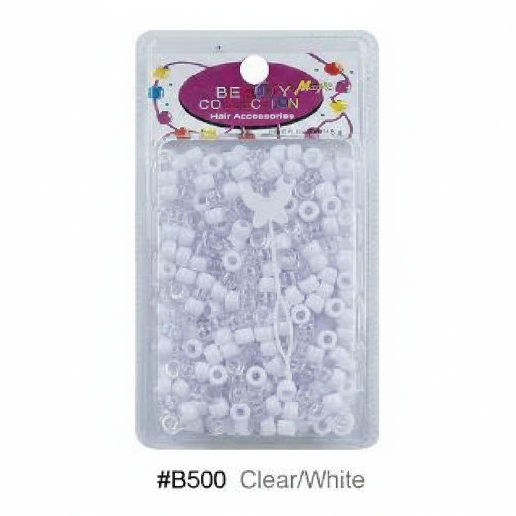 Beauty Magic Collection Hair Beads Clear White #B500