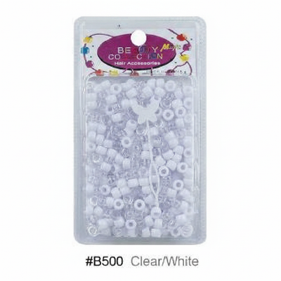 Beauty Magic Collection Hair Beads Clear White #B500