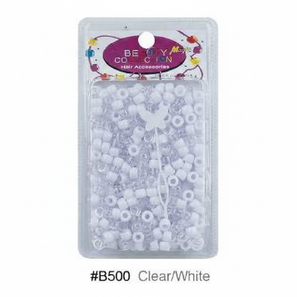 Beauty Magic Collection Hair Beads Clear White #B500