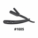 Matte Black Stainless Steel Straight Barber Foldable Razor #1605