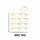 Gold Pearl Nose Rings & Pins Display Box #NC18G