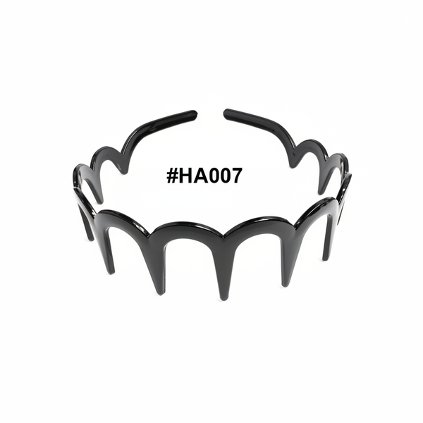 Black Crown Zigzag Hair Band #HA007