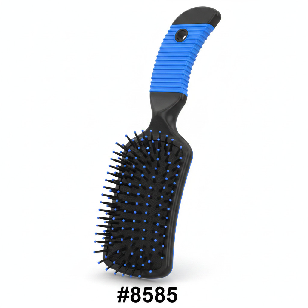 Mini Paddle Hair Brush Black & Blue #8585 3D render