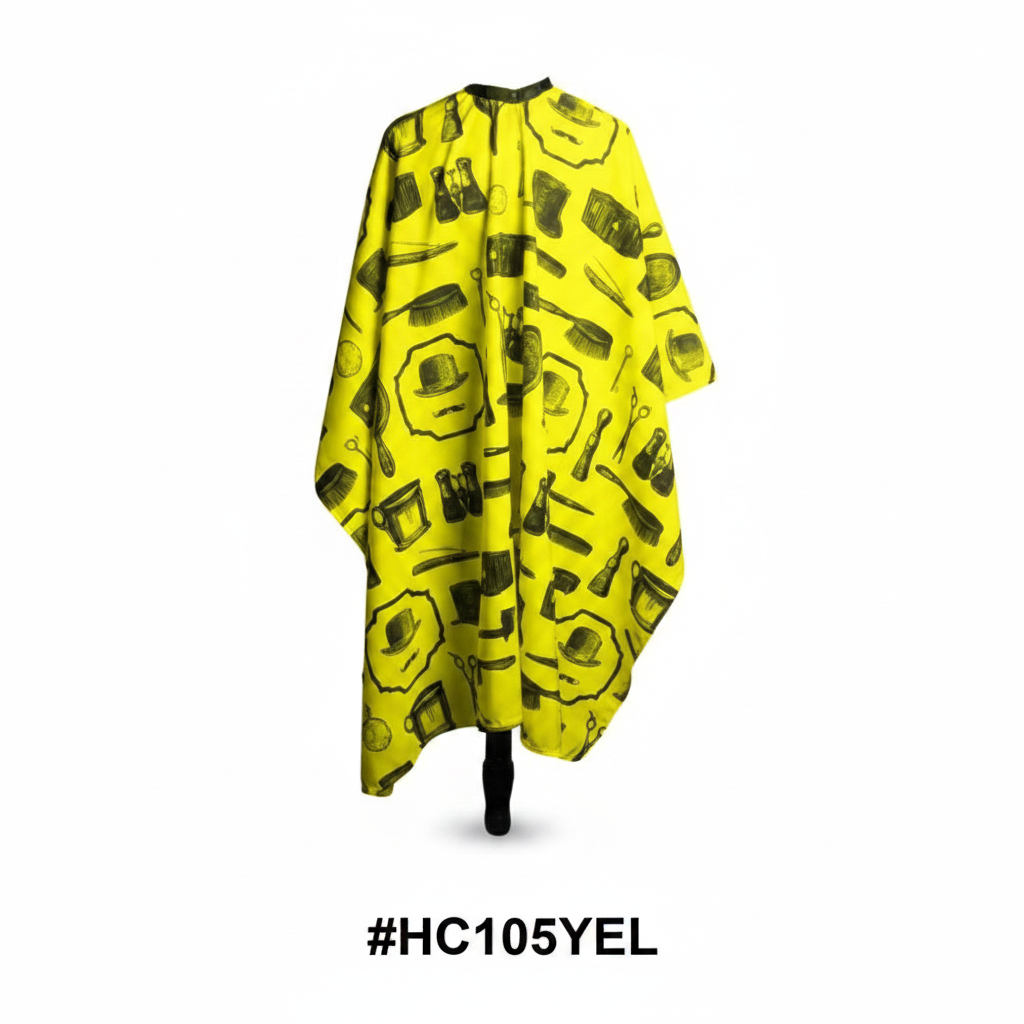 Barber Tools Print Barber Cape Yellow #HC105YEL