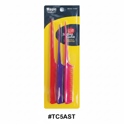 Magic Quality Styling Comb Set Assorted Colours #TC5AST