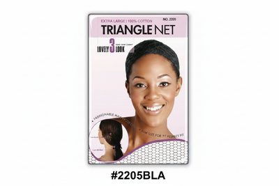 Triangle Net Extra Large Black 100% Cotton #2205BLA - 3D Render