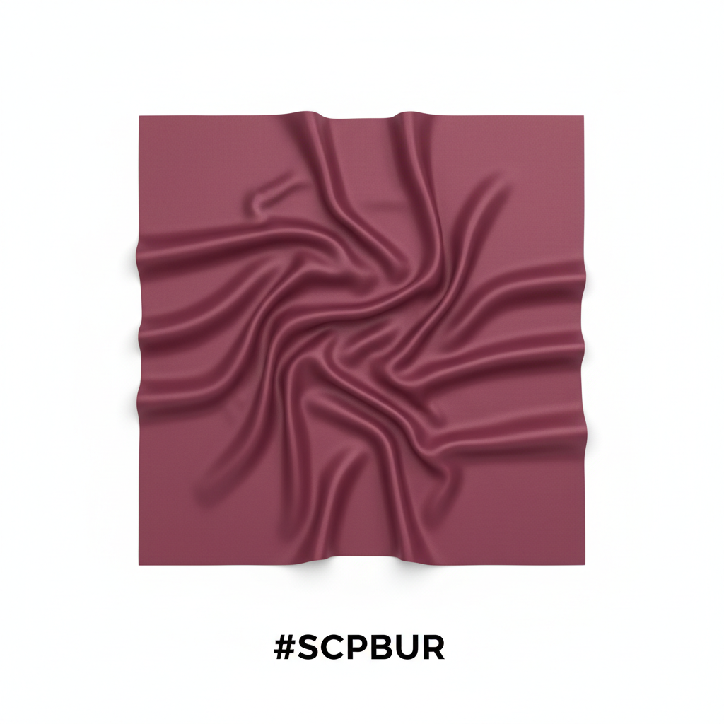Silky Plain Scarf 90x90cm Burgundy #SCPBUR