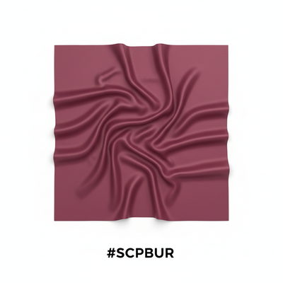 Silky Plain Scarf 90x90cm Burgundy #SCPBUR