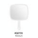 Medium Square Handheld Mirror with Handle White #Q0705