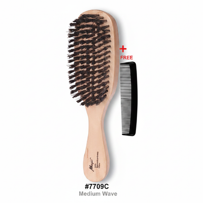 #7709C Medium Wave Hair Brush with Free Comb