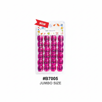 Merry Collection Jumbo Pink Bubble Hair Beads 24pcs #B7005