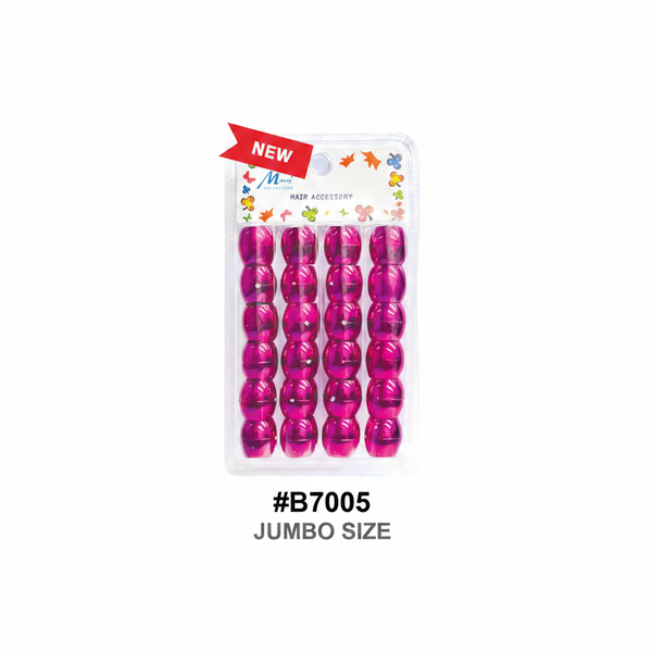 Merry Collection Jumbo Pink Bubble Hair Beads 24pcs #B7005
