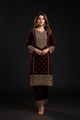 Burgundy Velvet Salwar Kameez