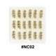 Gold Triple Flower Cluster Crystal Rhinestone Nose Studs with Hook #NC02