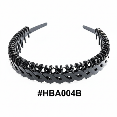 Black Braided Chain Hair Band #HBA004B