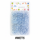 Murry Collection Jumbo Light Blue Glitter Hair Beads Hair Accessory #MET5