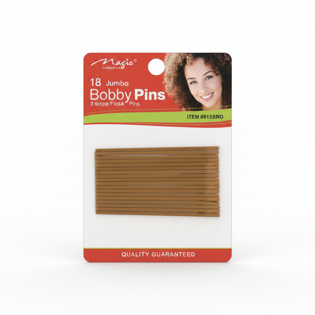 Magic 18 Jumbo Bobby Pins Brown #915BRO