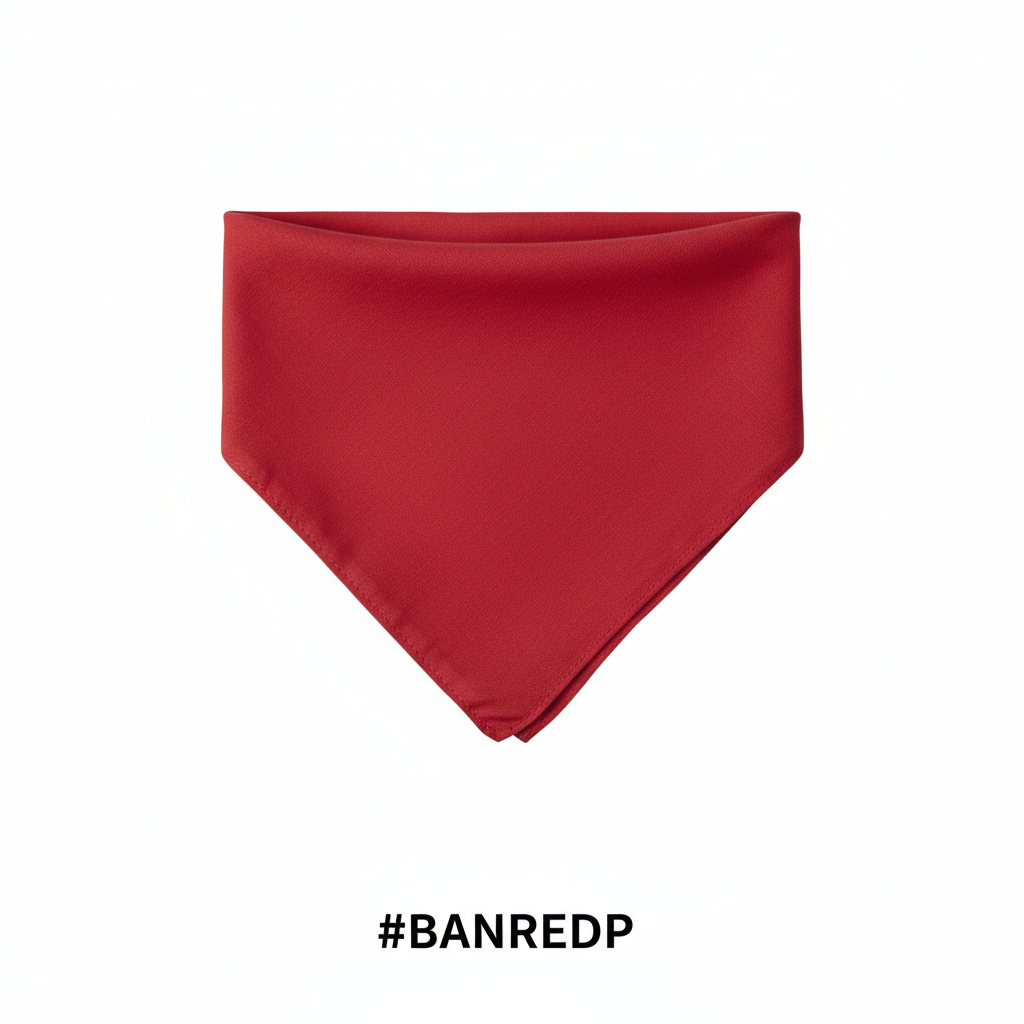 Plain Red Bandana #BANREDP