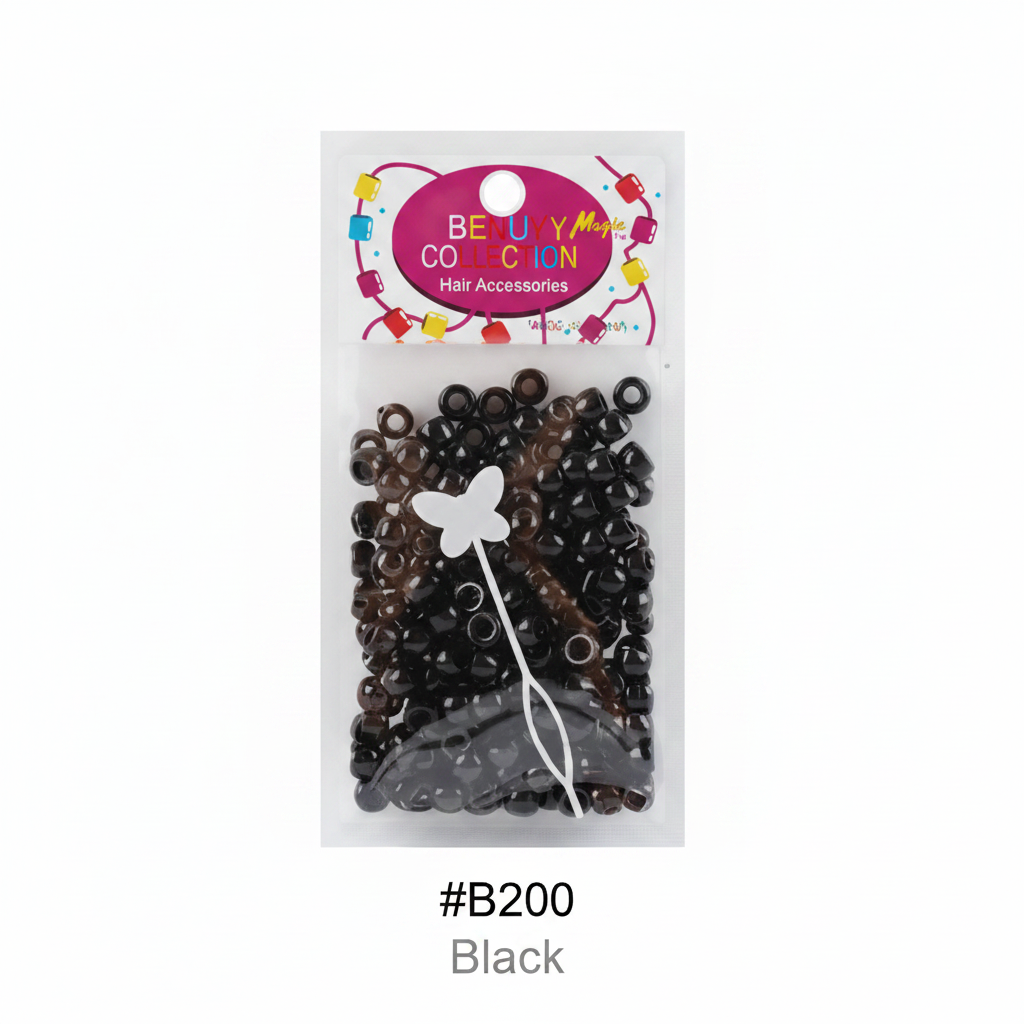 Beauty Magic Collection Hair Beads #B200 Black