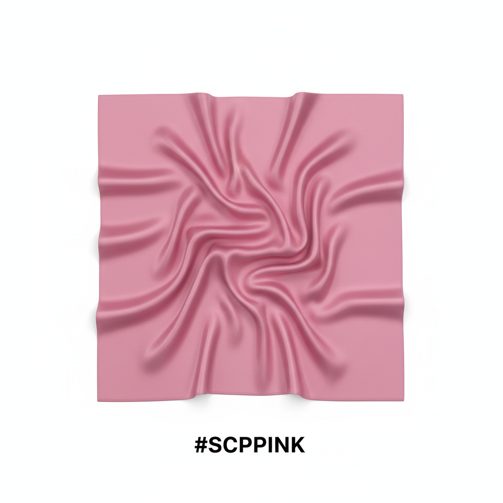 Silky Plain Scarf 90x90cm Pink #SCPPINK