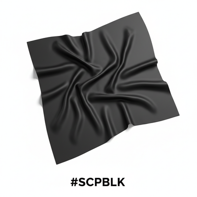 Silky Plain Scarf 90x90cm Black #SCPBLK
