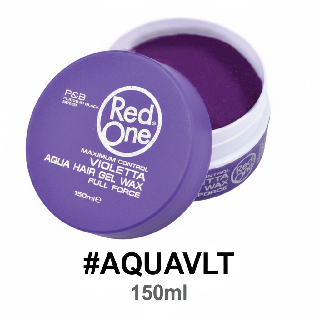 Red One Maximum Control Violetta Aqua Hair Gel Wax Full Force 150ml #AQUAVLT
