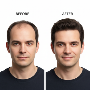 DexE Hair Building Fibers before and after